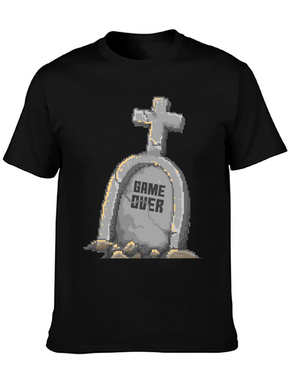Game Over Tombstone Pixel Art T-Shirt
