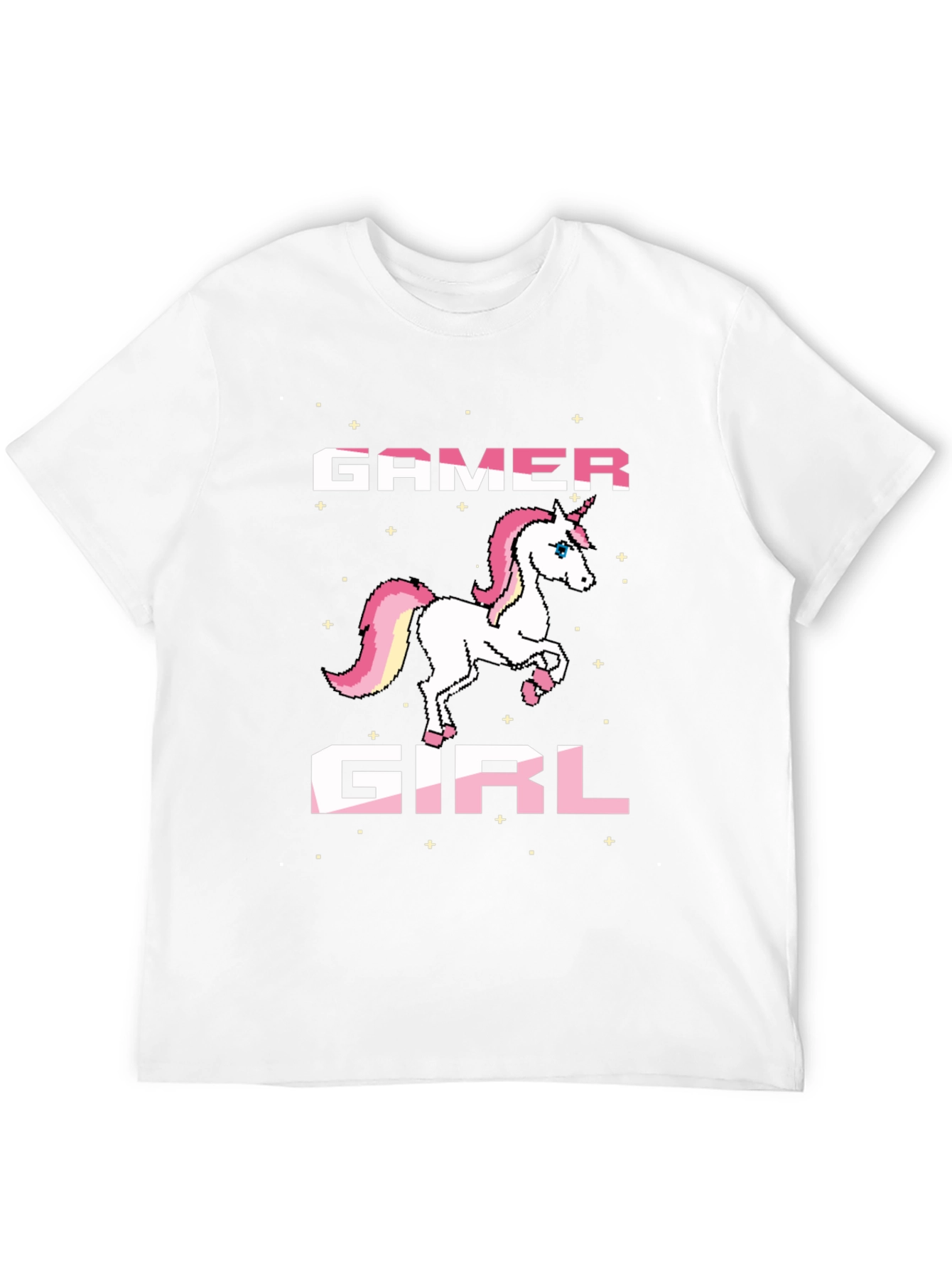 Gamer Girl Unicorn Black T-Shirt