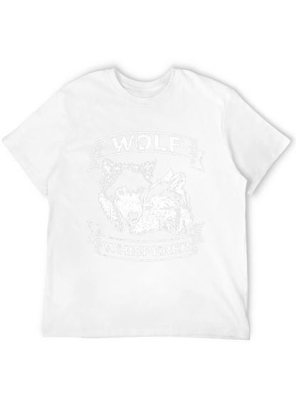 Wolf Whisperer Graphic Tee - Black Cotton T-Shirt