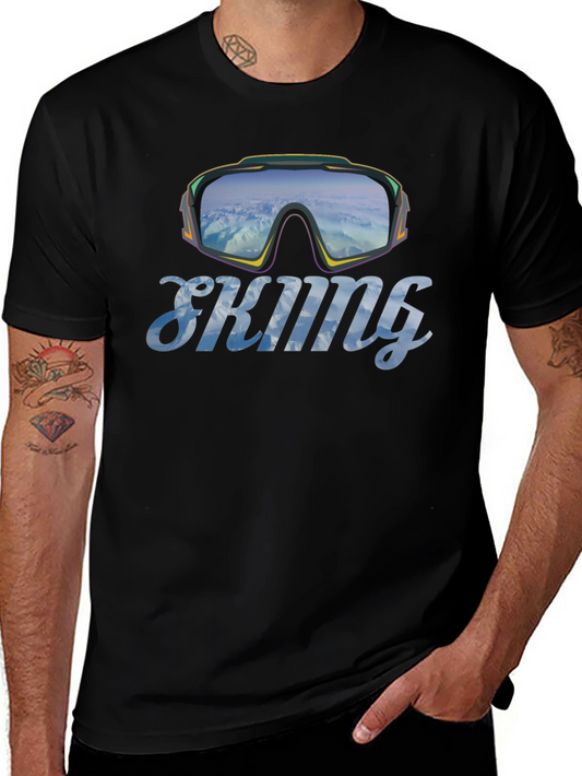 Skiing Goggles Graphic T-Shirt - Mountain Adventure Tee