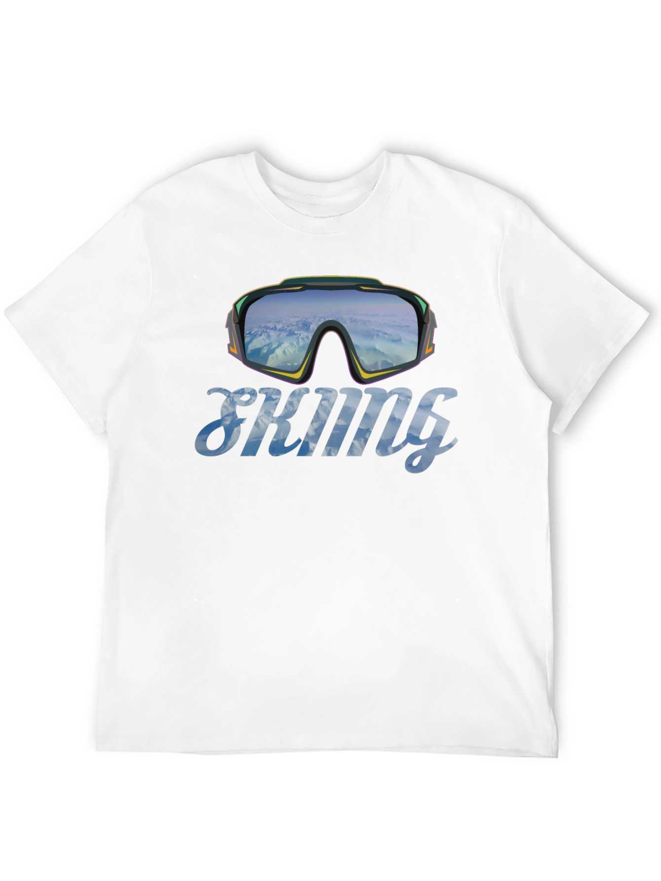 Skiing Goggles Graphic T-Shirt - Mountain Adventure Tee