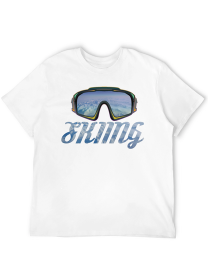Skiing Goggles Graphic T-Shirt - Mountain Adventure Tee