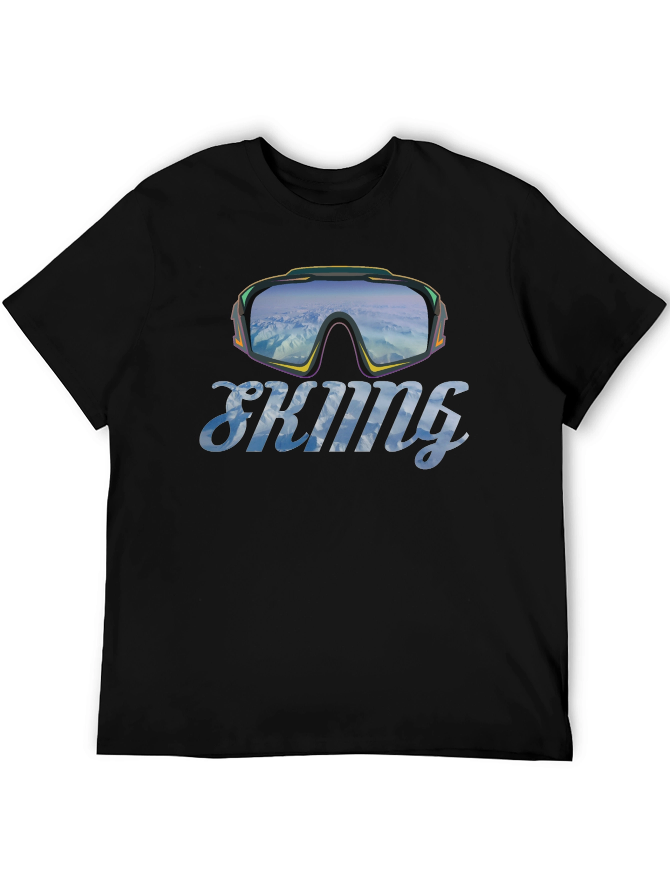 Skiing Goggles Graphic T-Shirt - Mountain Adventure Tee