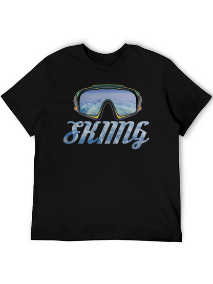 Skiing Goggles Graphic T-Shirt - Mountain Adventure Tee