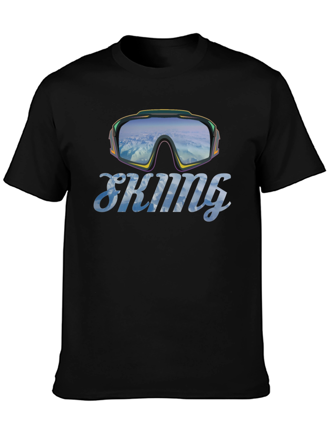 Skiing Goggles Graphic T-Shirt - Mountain Adventure Tee