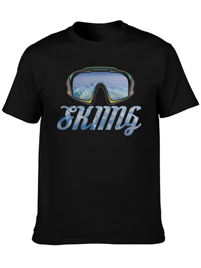 Skiing Goggles Graphic T-Shirt - Mountain Adventure Tee