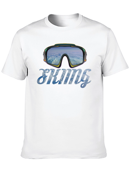 Skiing Goggles Graphic T-Shirt - Mountain Adventure Tee