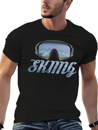 Skiing Goggles Graphic T-Shirt - Mountain Adventure Tee