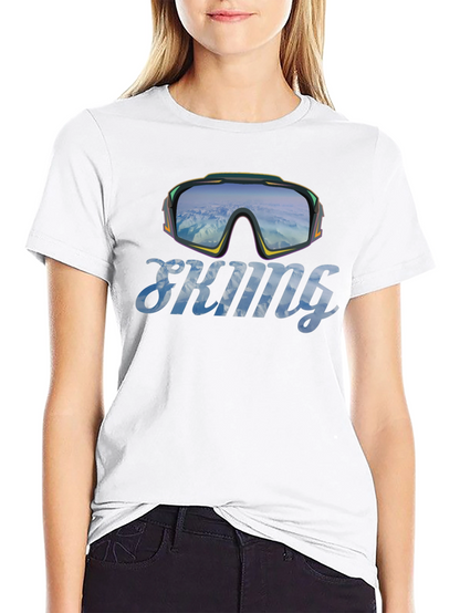 Skiing Goggles Graphic T-Shirt - Mountain Adventure Tee