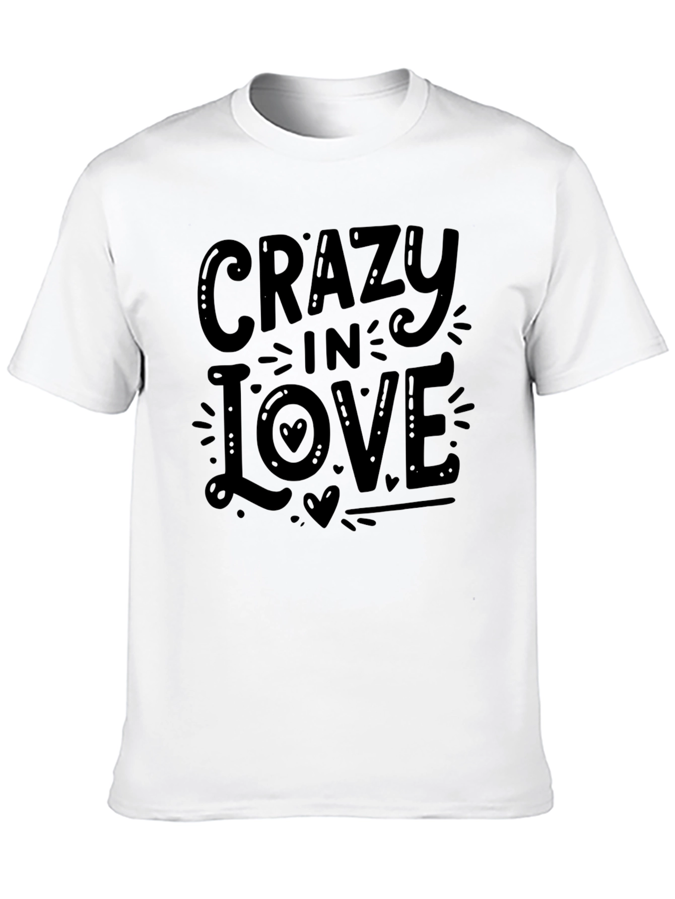 Crazy In Love Graphic Tee - Black Cotton T-Shirt