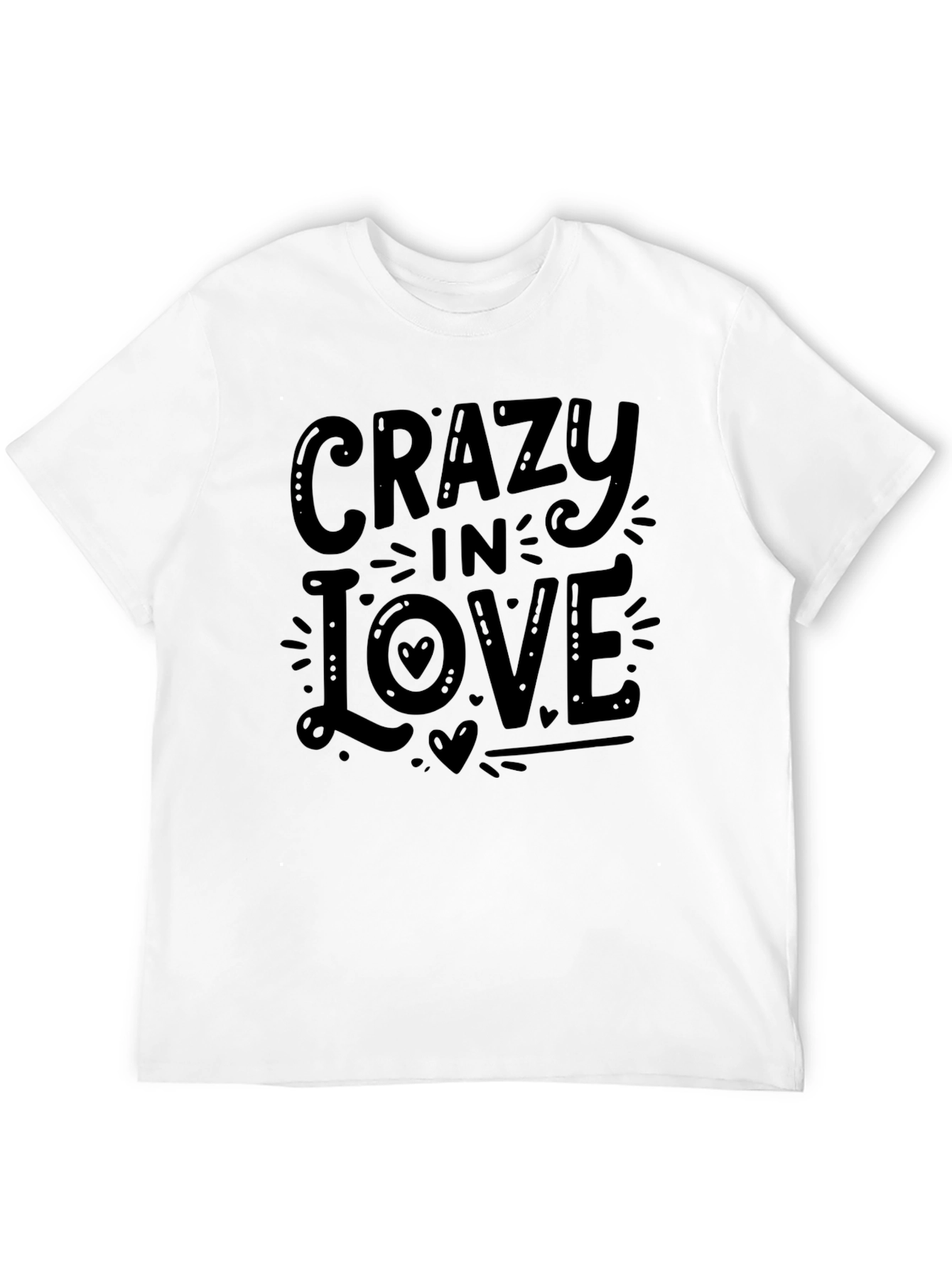 Crazy In Love Graphic Tee - Black Cotton T-Shirt
