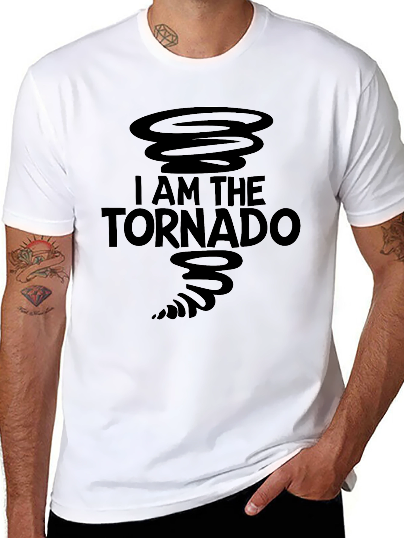 I am the Tornado Graphic Tee - Black