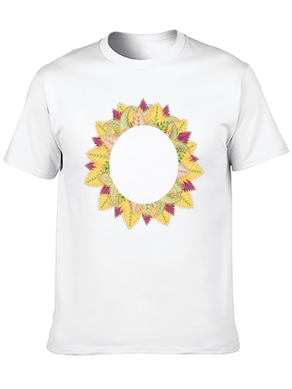 Floral Wreath Graphic Black T-Shirt