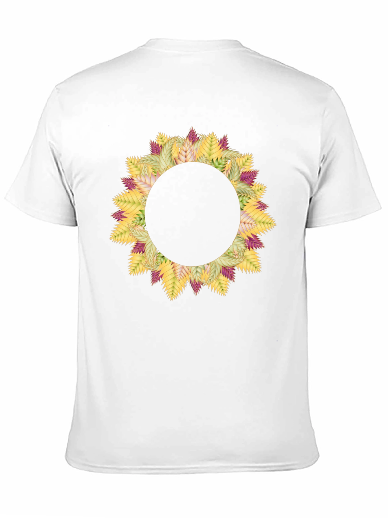 Floral Wreath Graphic Black T-Shirt
