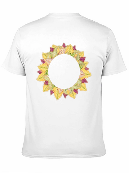 Floral Wreath Graphic Black T-Shirt