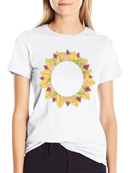 Floral Wreath Graphic Black T-Shirt
