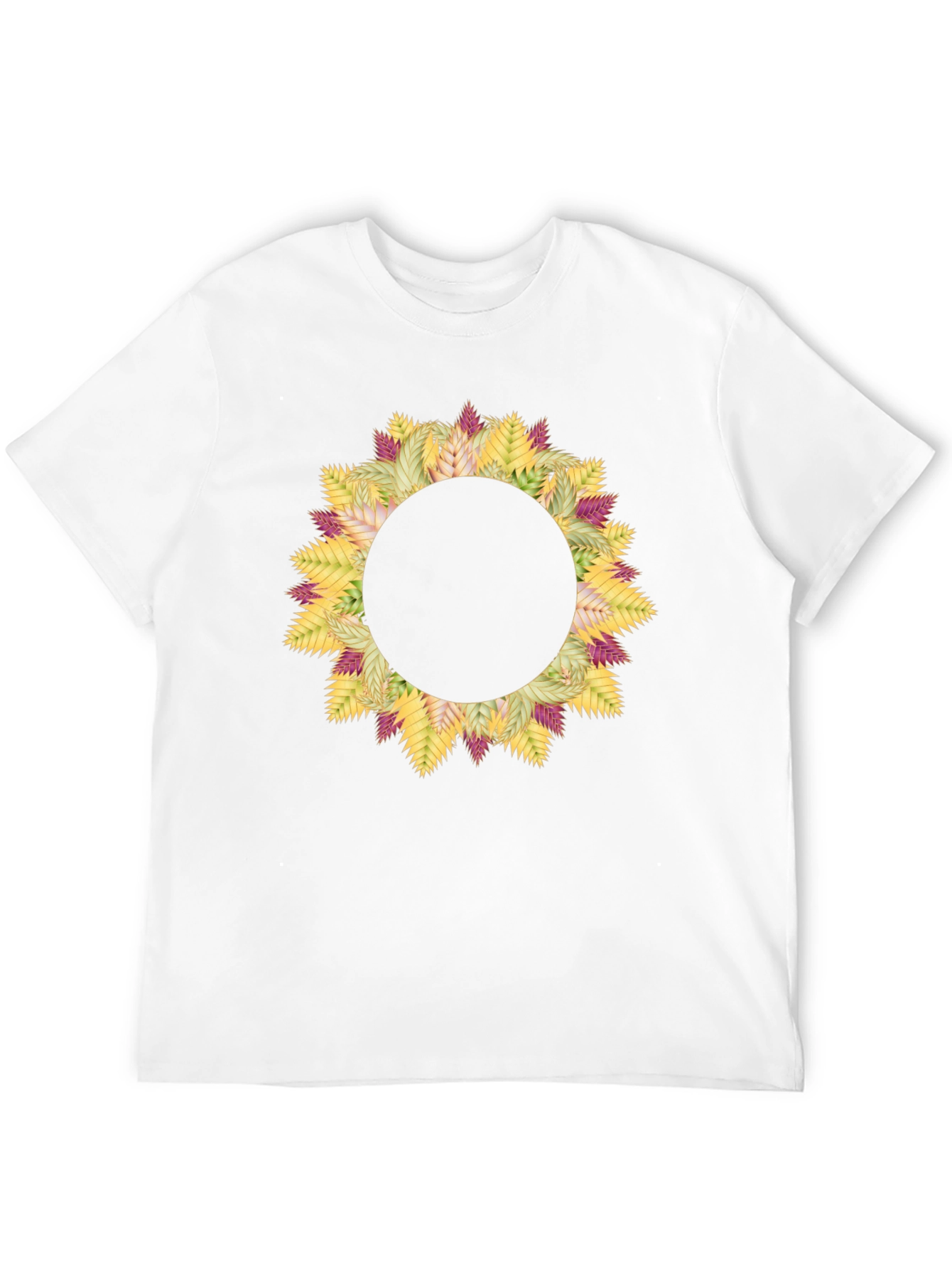 Floral Wreath Graphic Black T-Shirt