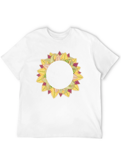 Floral Wreath Graphic Black T-Shirt