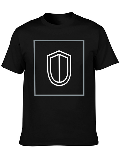 Shield Graphic Black T-Shirt - Stylish Protection