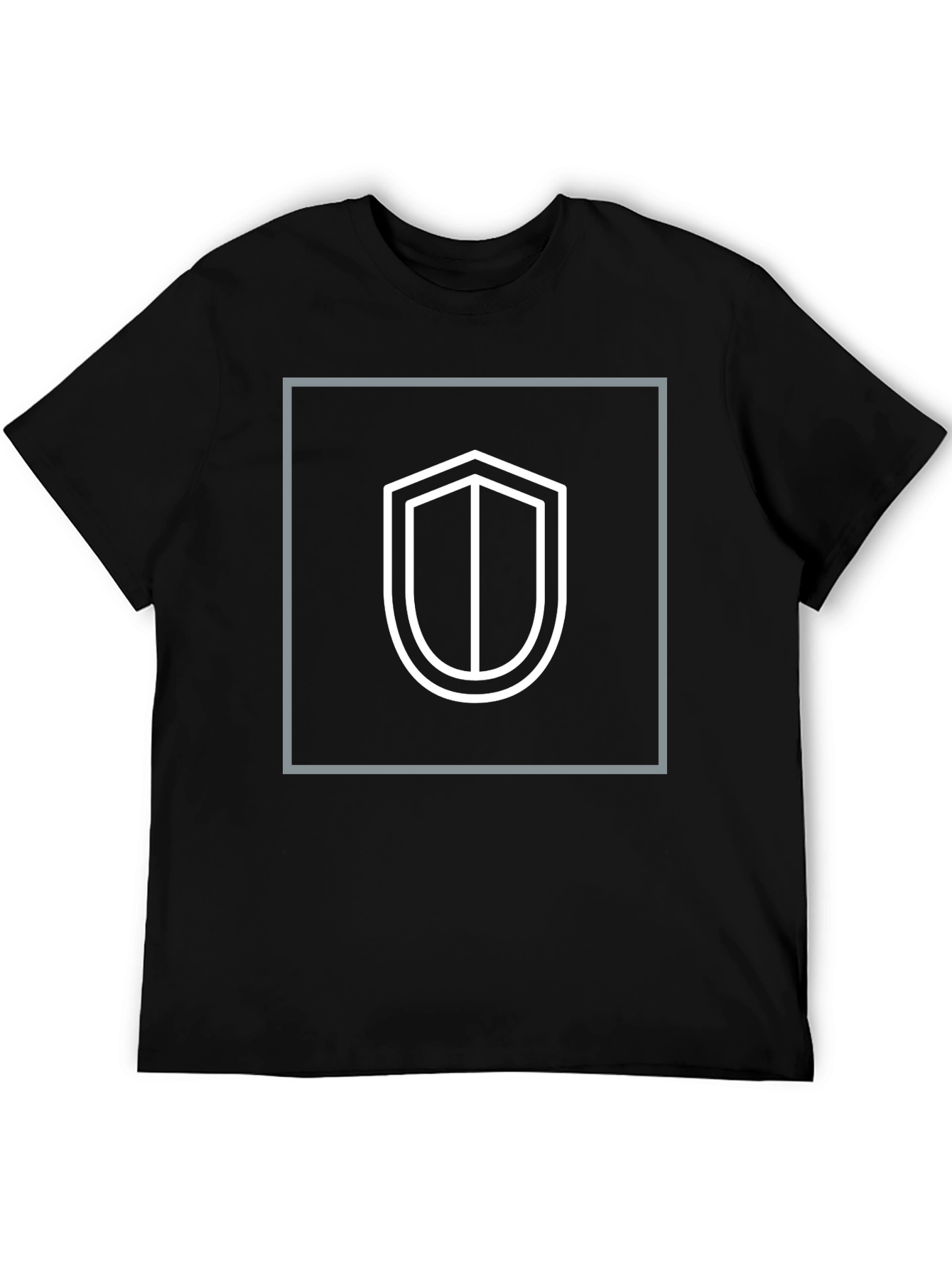 Shield Graphic Black T-Shirt - Stylish Protection