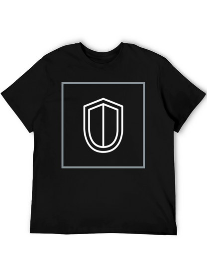 Shield Graphic Black T-Shirt - Stylish Protection