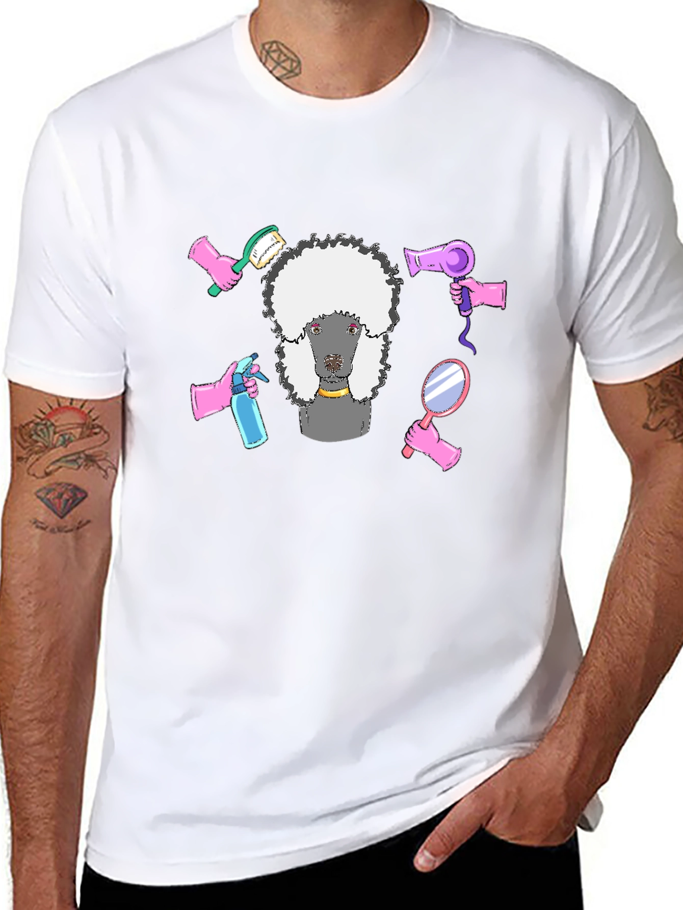 Poodle Grooming T-Shirt - Stylish Graphic Tee