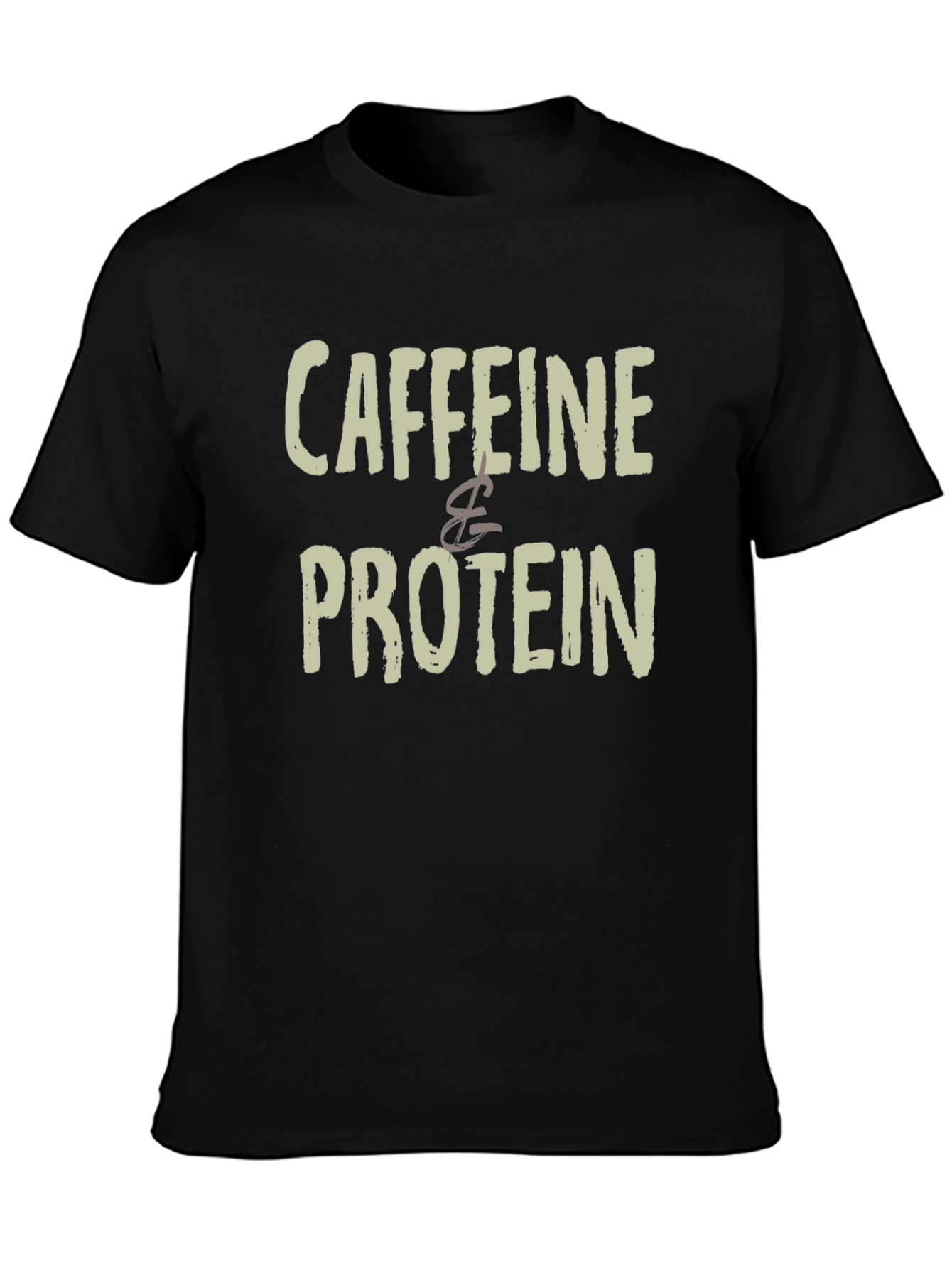 Caffeine & Protein Graphic Tee - Black