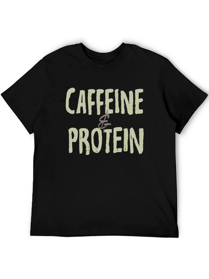 Caffeine & Protein Graphic Tee - Black