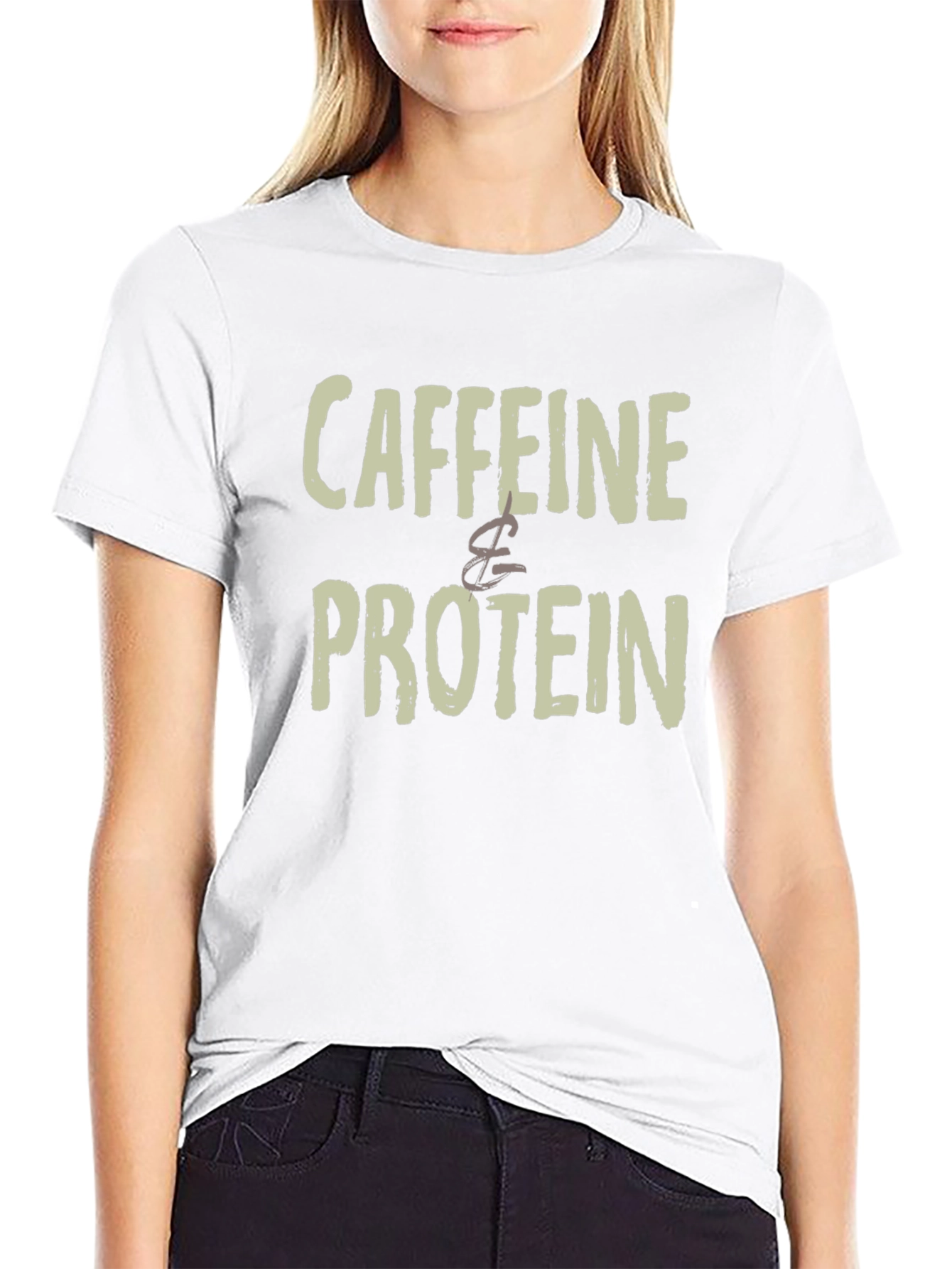 Caffeine & Protein Graphic Tee - Black