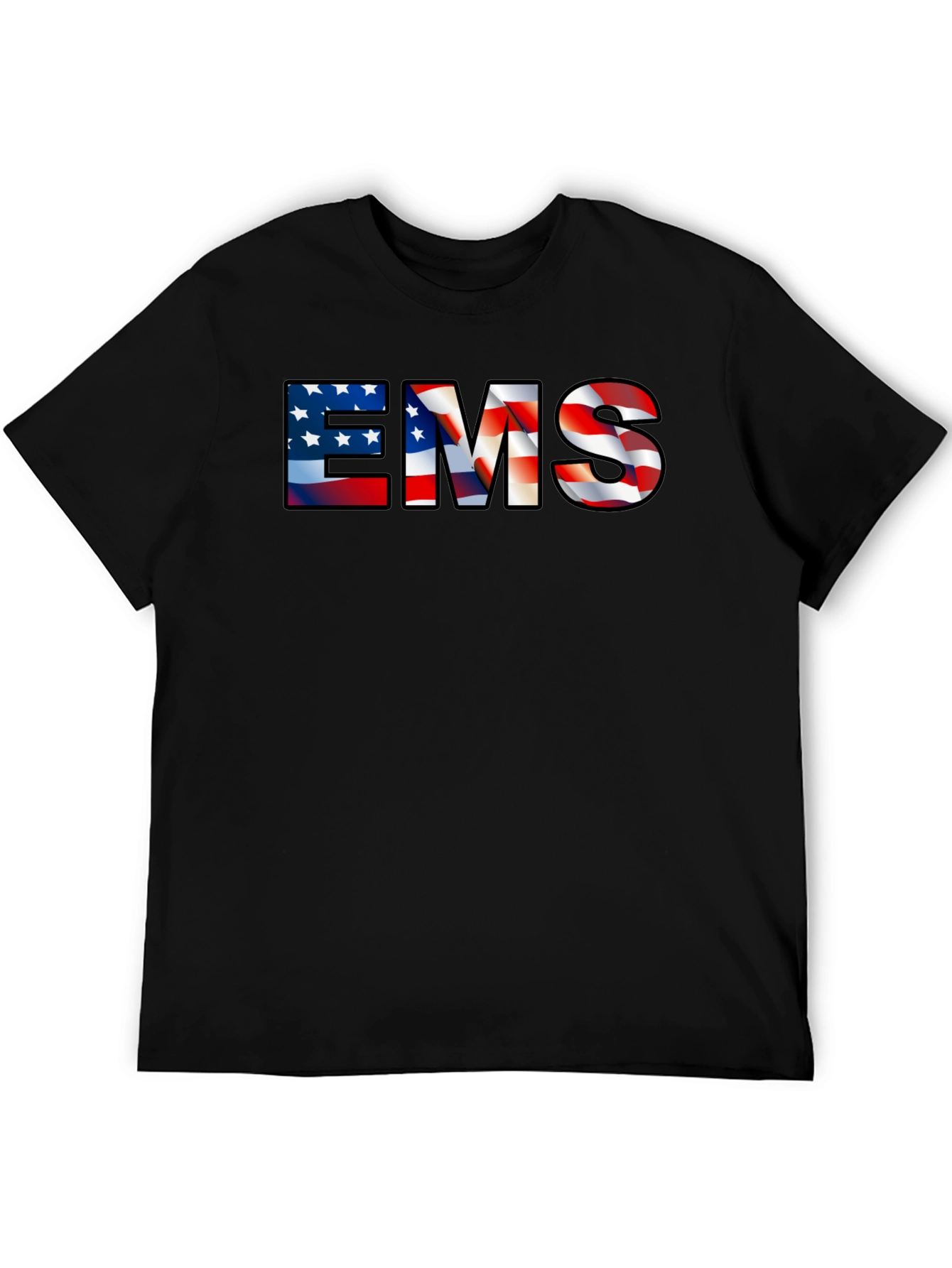 EMS American Flag Patriotic Graphic T-Shirt