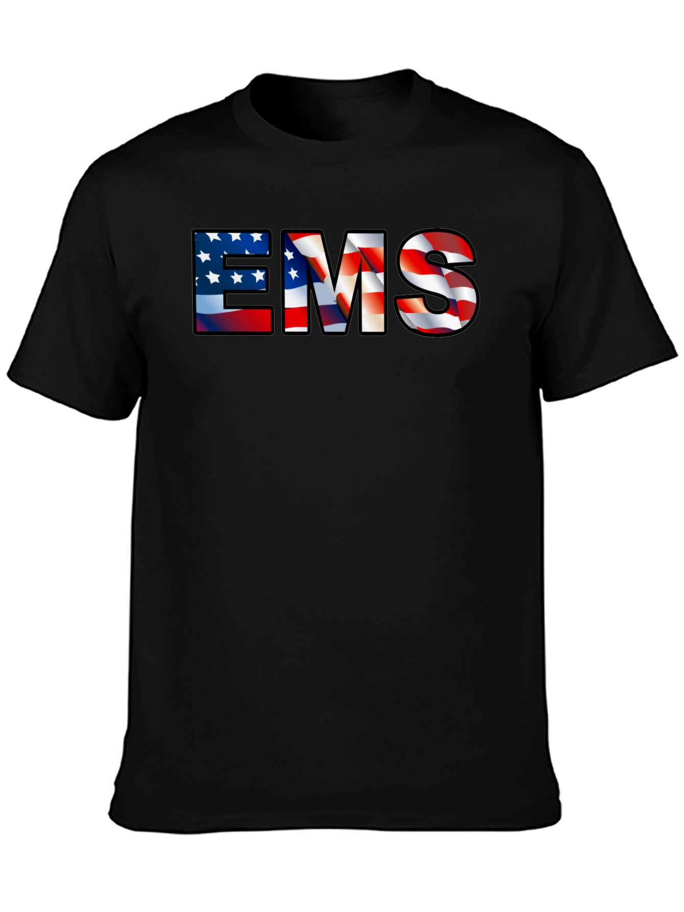 EMS American Flag Patriotic Graphic T-Shirt