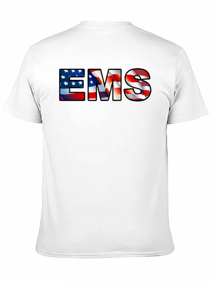 EMS American Flag Patriotic Graphic T-Shirt
