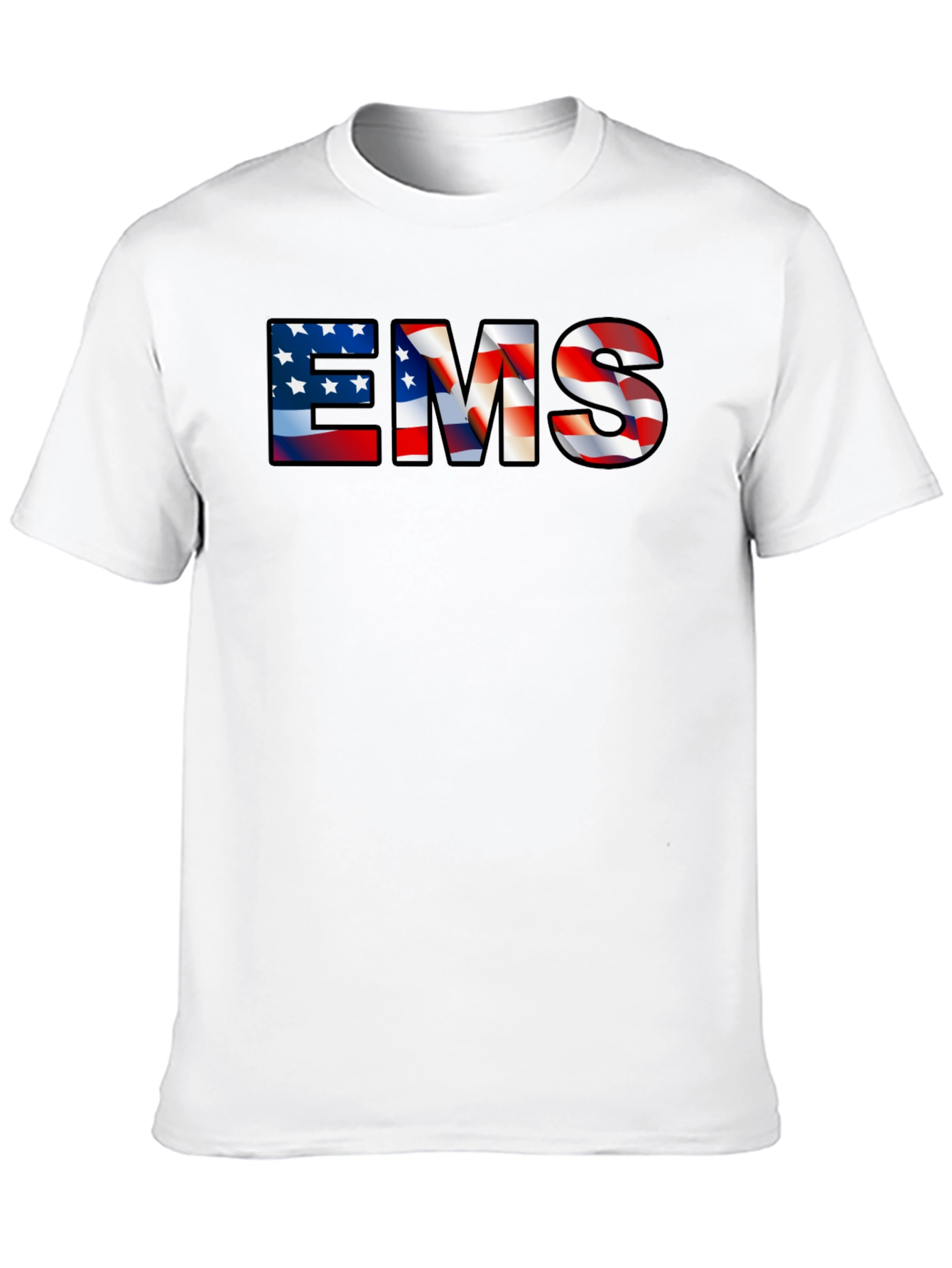 EMS American Flag Patriotic Graphic T-Shirt