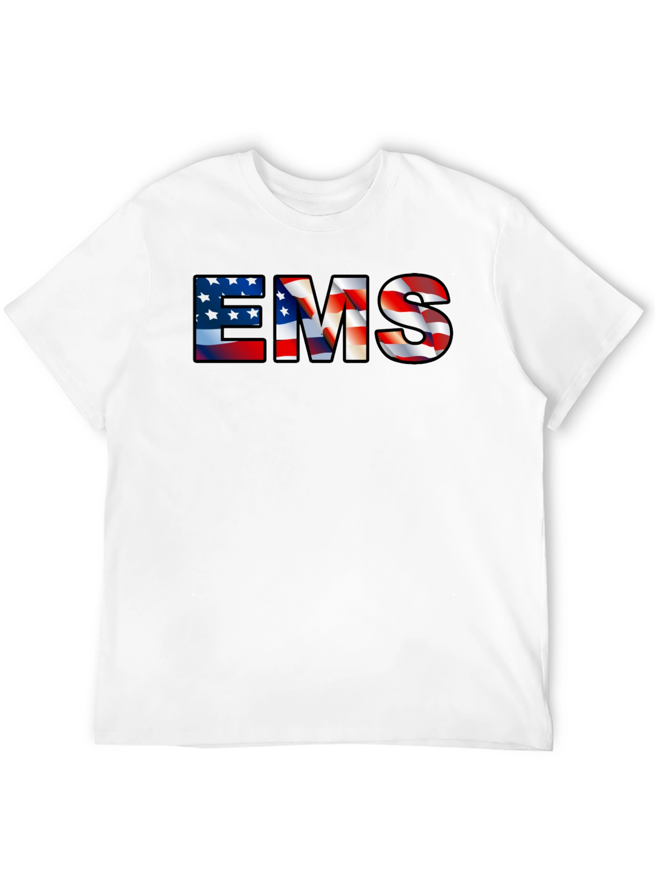 EMS American Flag Patriotic Graphic T-Shirt