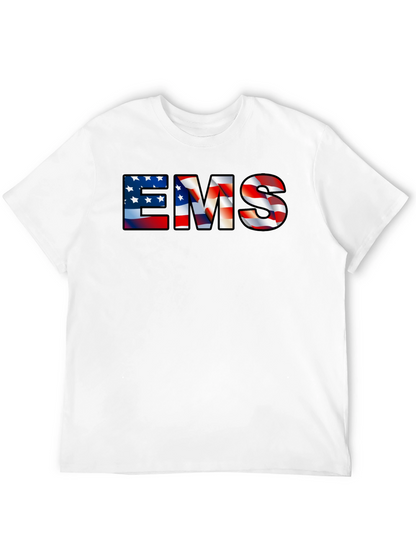 EMS American Flag Patriotic Graphic T-Shirt