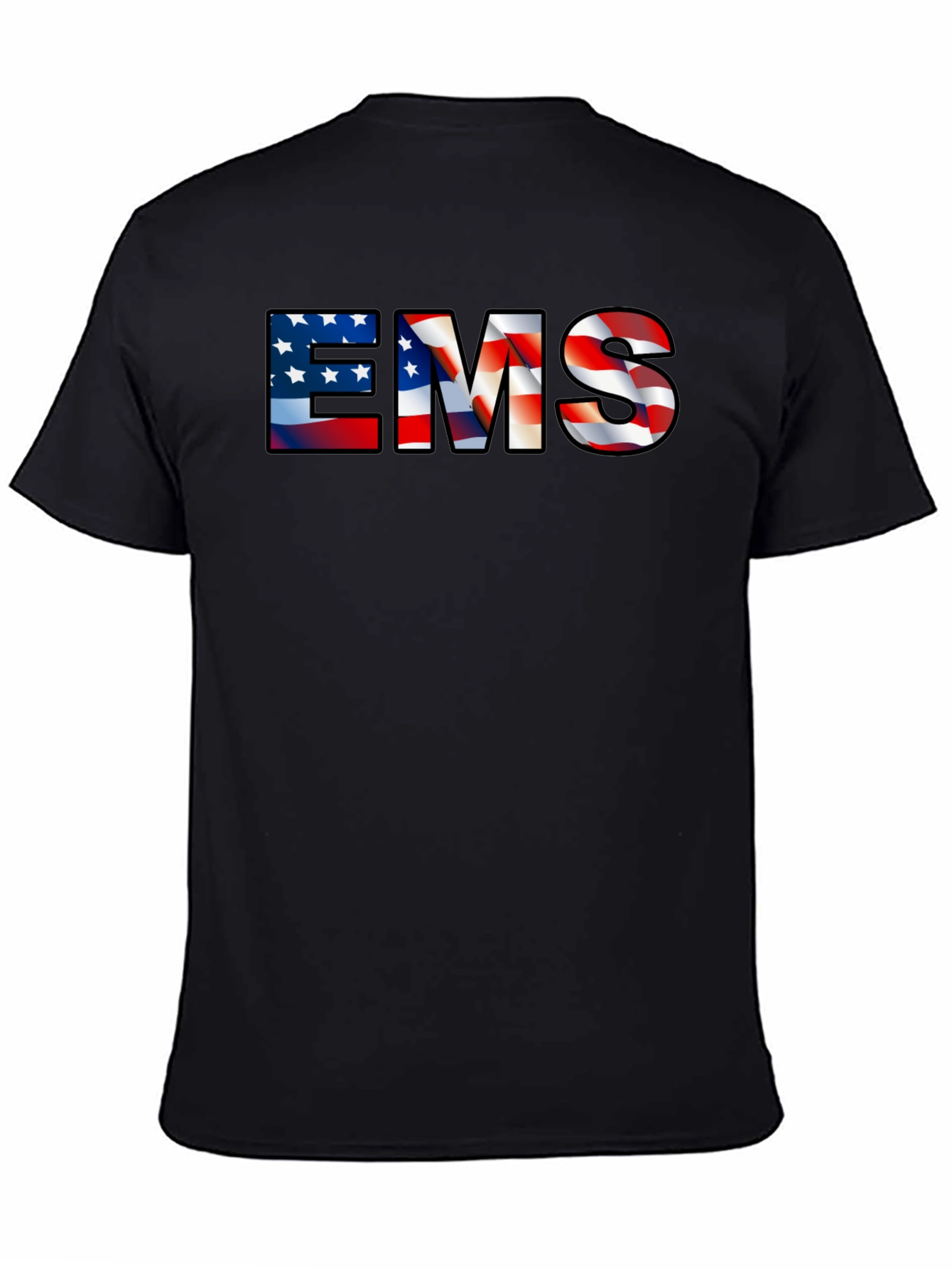 EMS American Flag Patriotic Graphic T-Shirt
