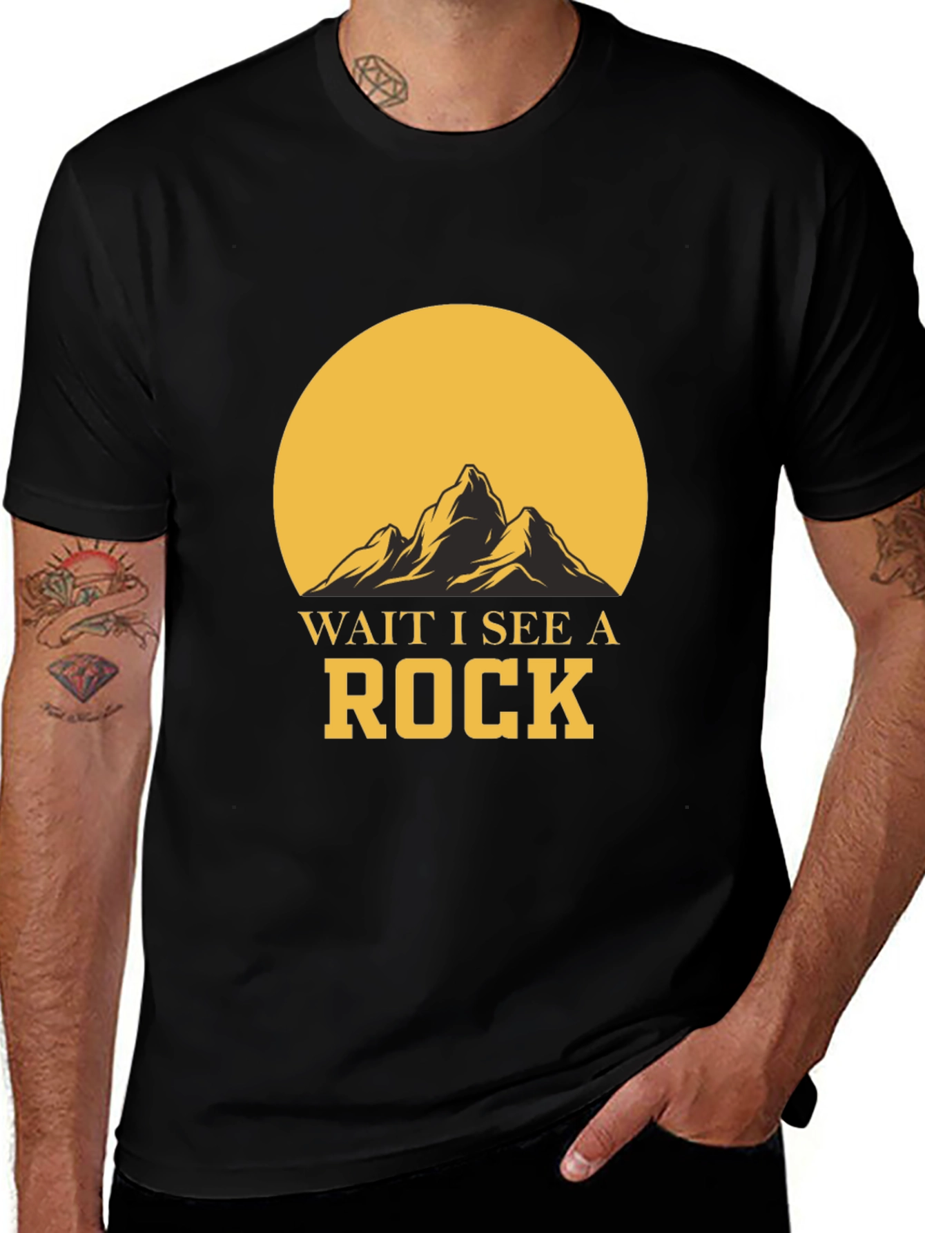 Wait I See A Rock Graphic T-Shirt