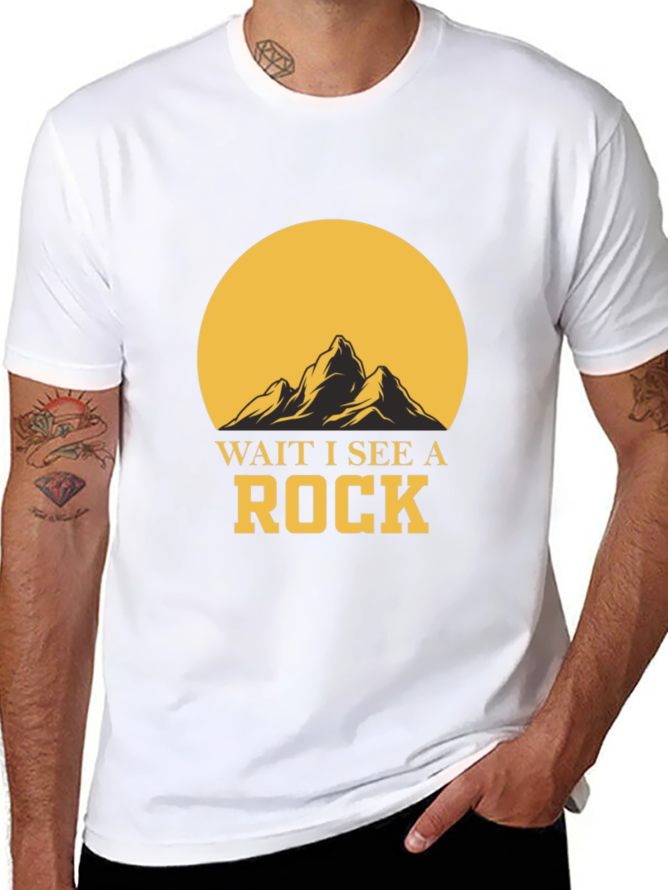 Wait I See A Rock Graphic T-Shirt