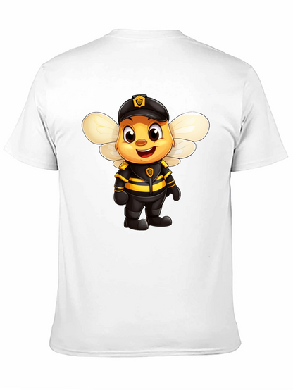 Cartoon Bee Police Officer Graphic Tee