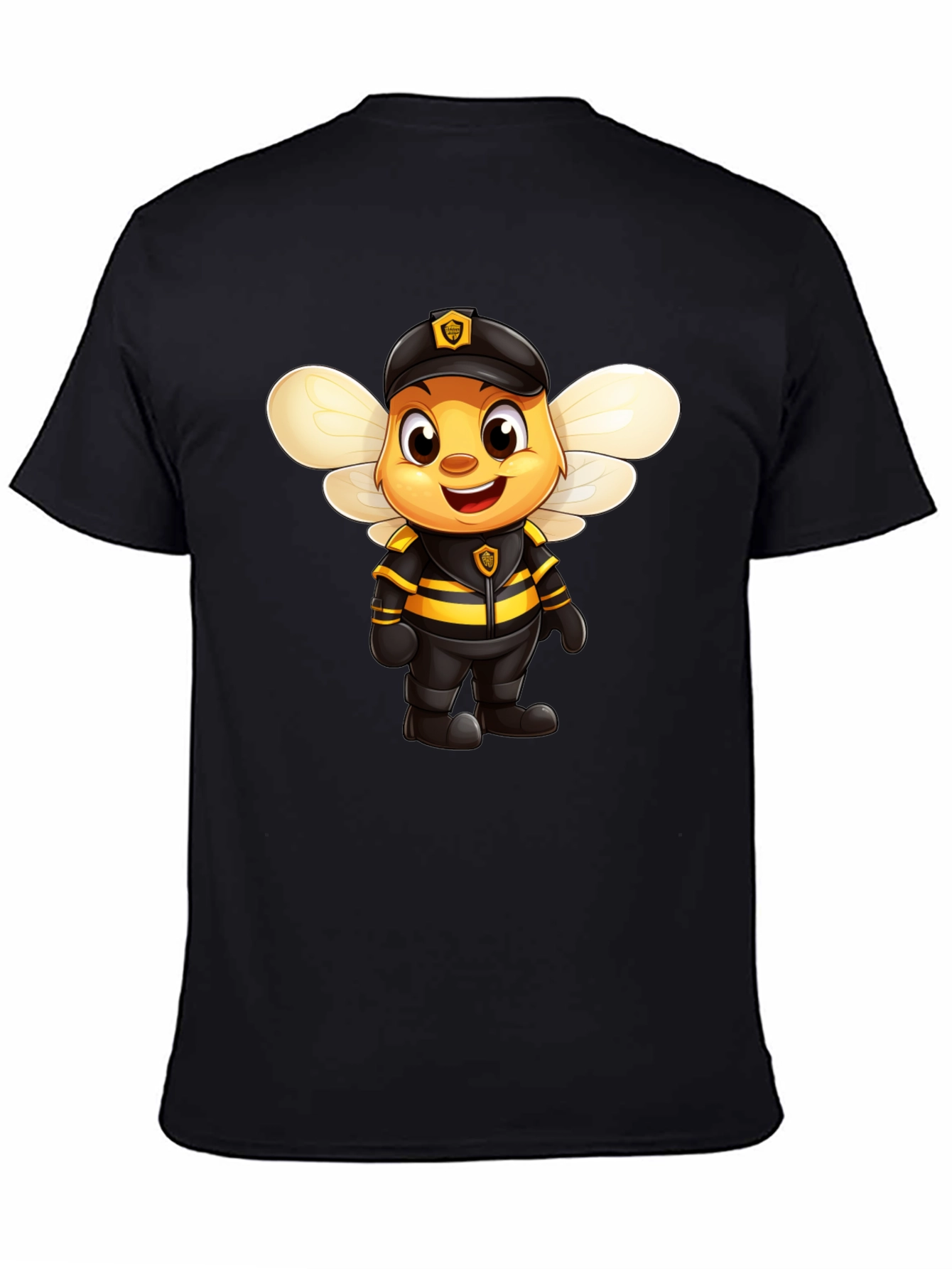 Cartoon Bee Police Officer Graphic Tee