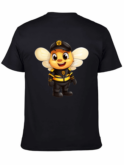 Cartoon Bee Police Officer Graphic Tee