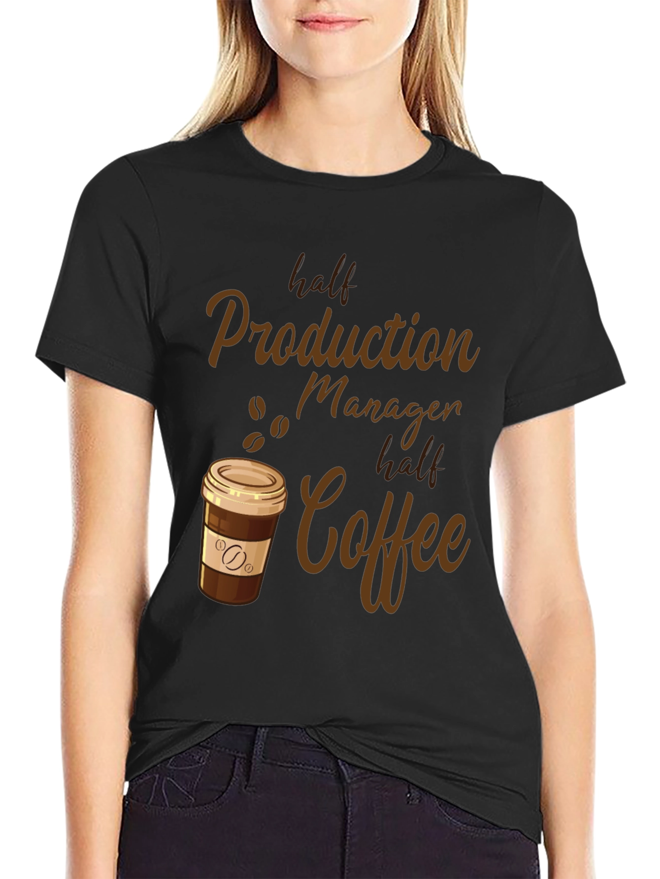 Half Production Manager Half Coffee T-Shirt