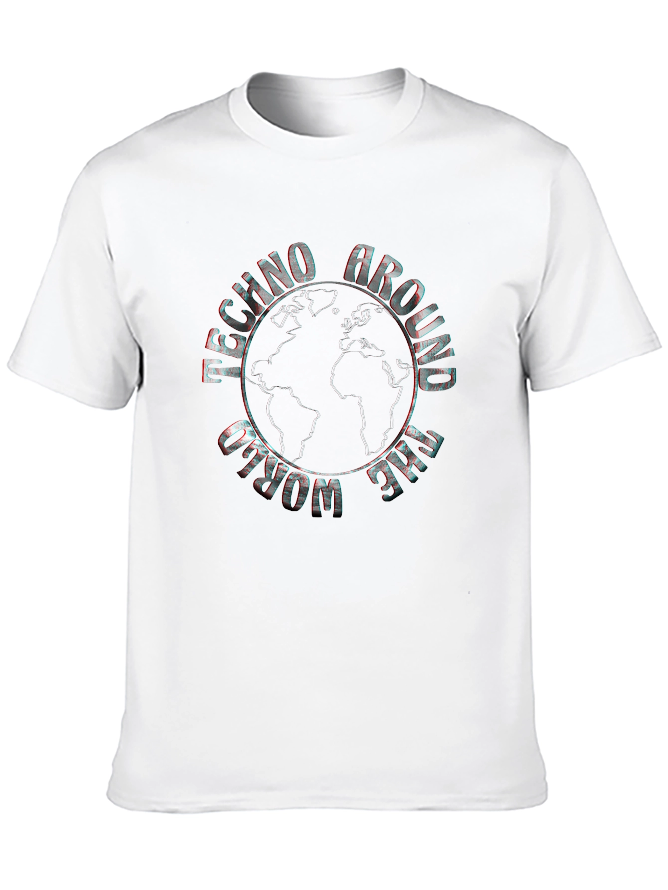 Techno Around The World Black Graphic Tee