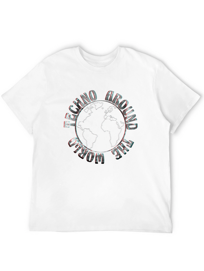 Techno Around The World Black Graphic Tee