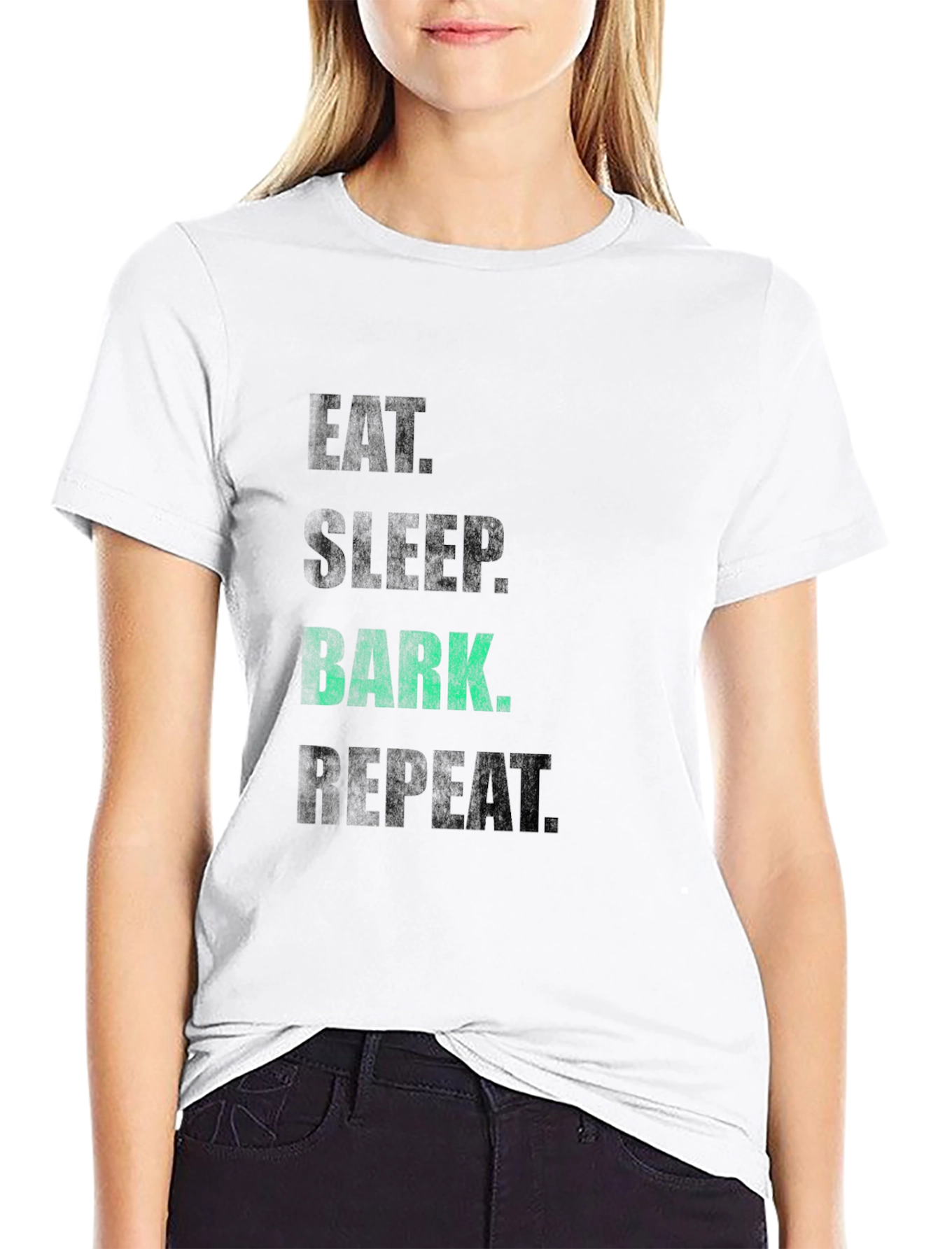 Eat Sleep Bark Repeat T-Shirt - Dog Lover Tee