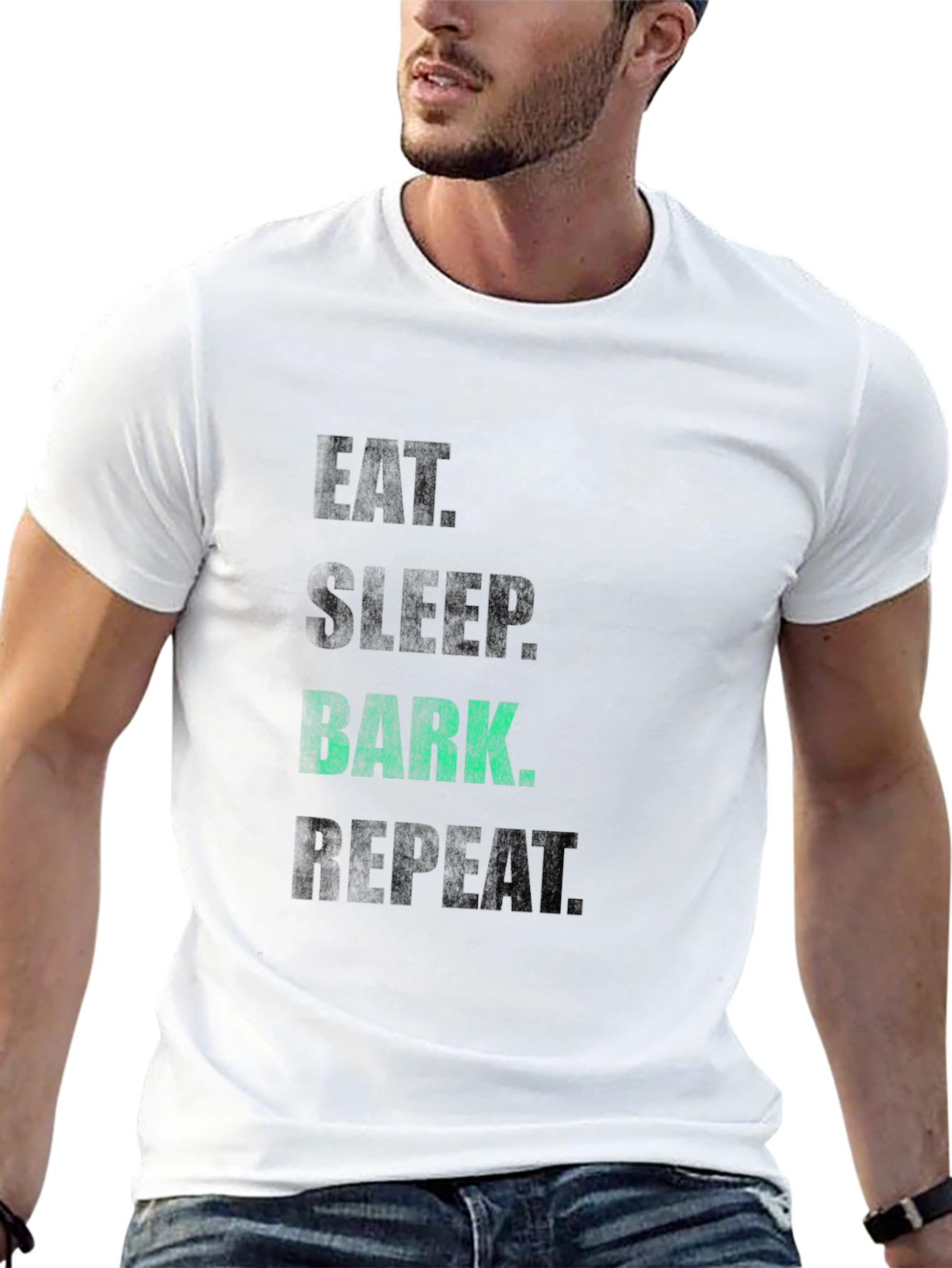 Eat Sleep Bark Repeat T-Shirt - Dog Lover Tee