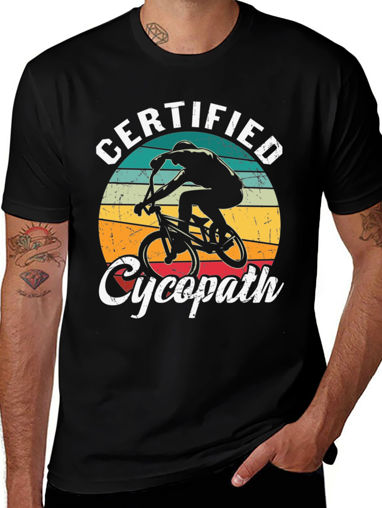 Certified Cycopath T-Shirt - Cycling Humor Tee