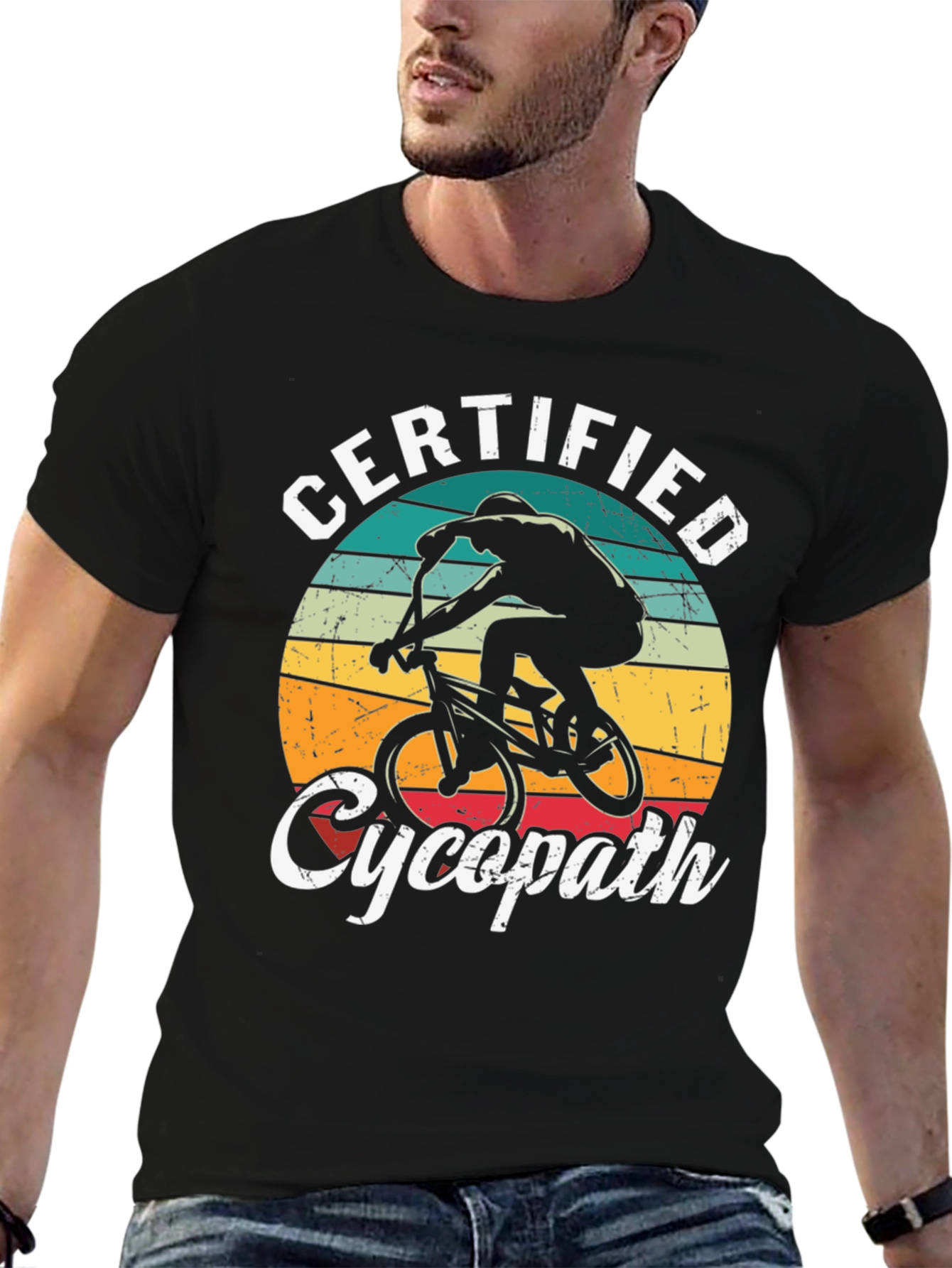 Certified Cycopath T-Shirt - Cycling Humor Tee