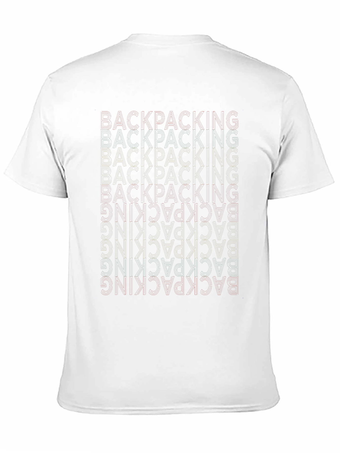 Backpacking Word Design Black T-Shirt