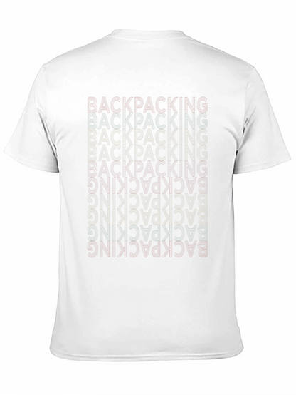 Backpacking Word Design Black T-Shirt